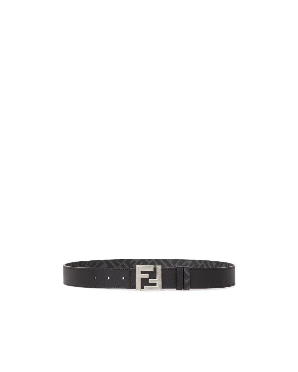 Fendi White Squared Ff Reversible Belt for men