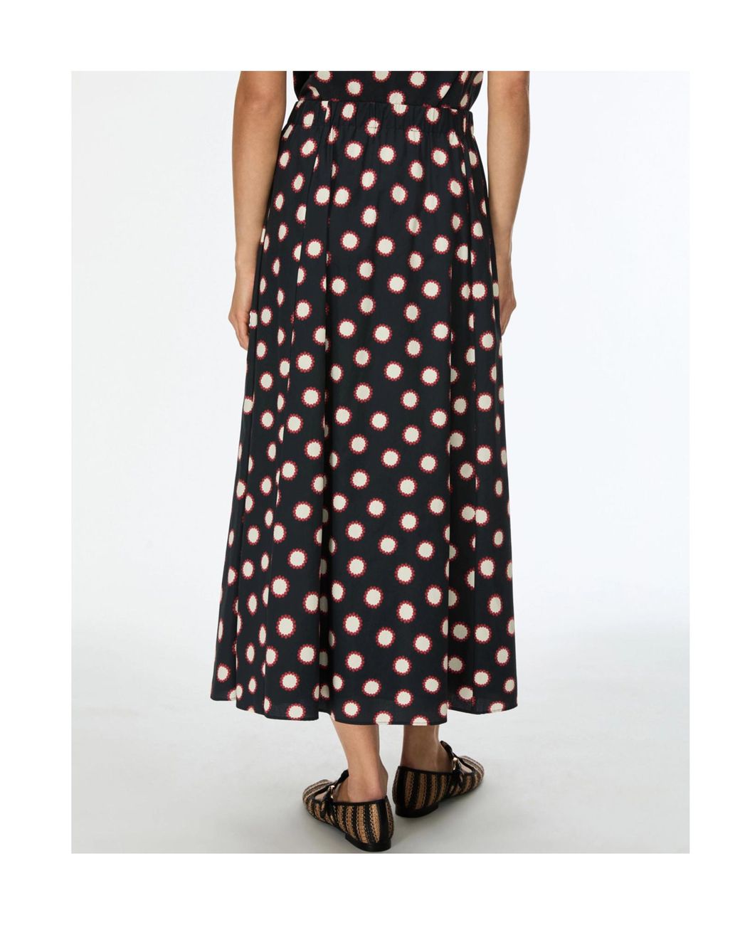 iBlues Black Printed Skirt