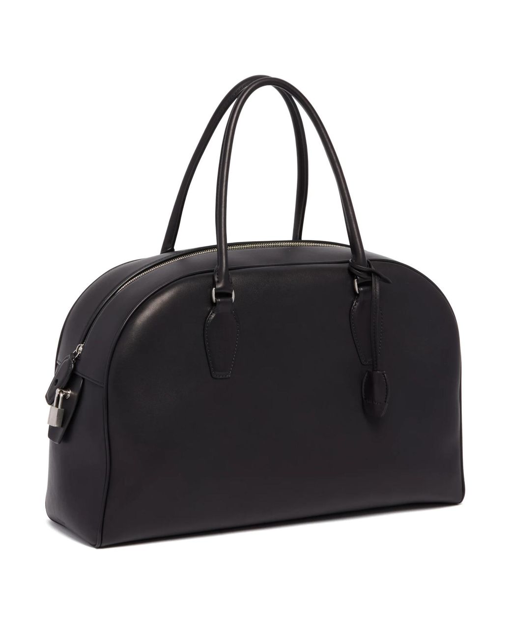 The Row Black India 15.17 Leather Tote Bag