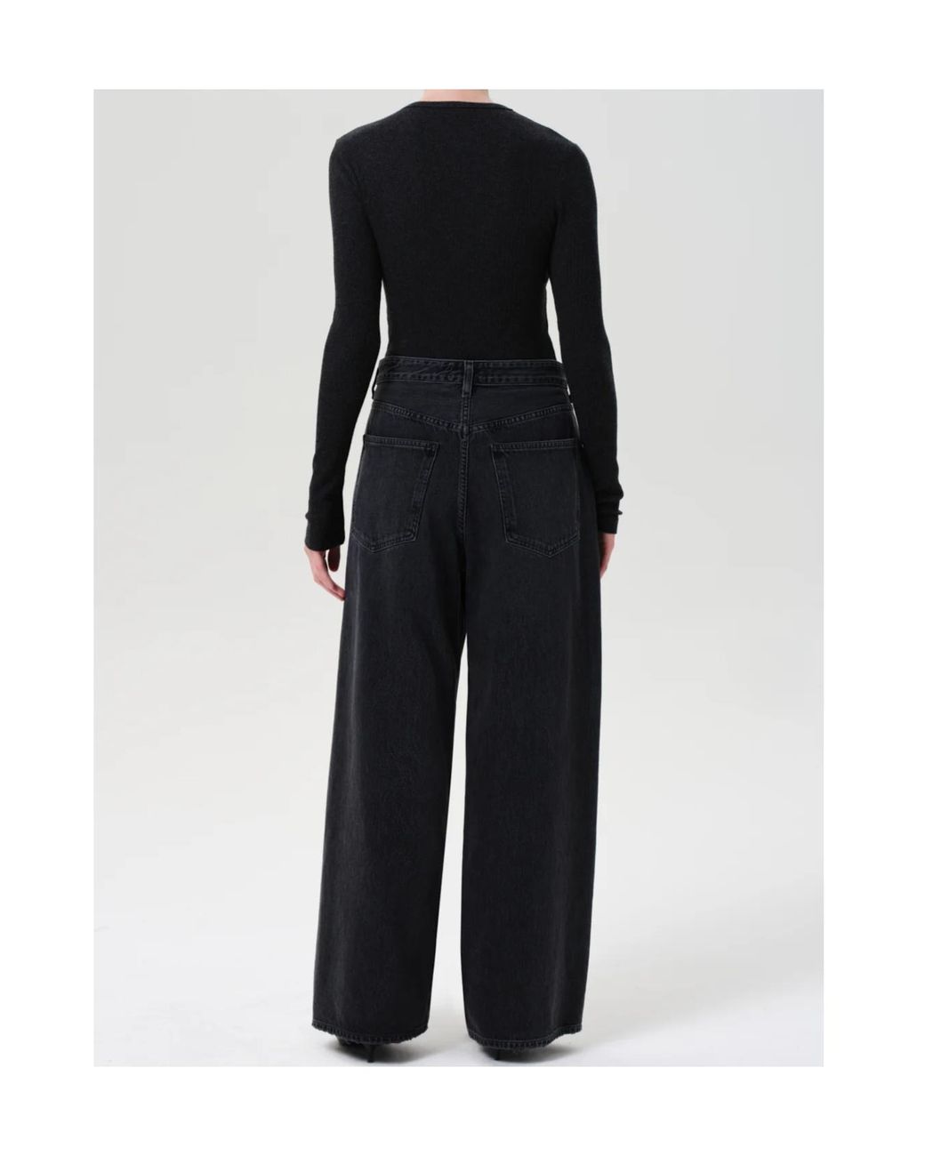 Agolde Black Vana Wide-Leg Jeans