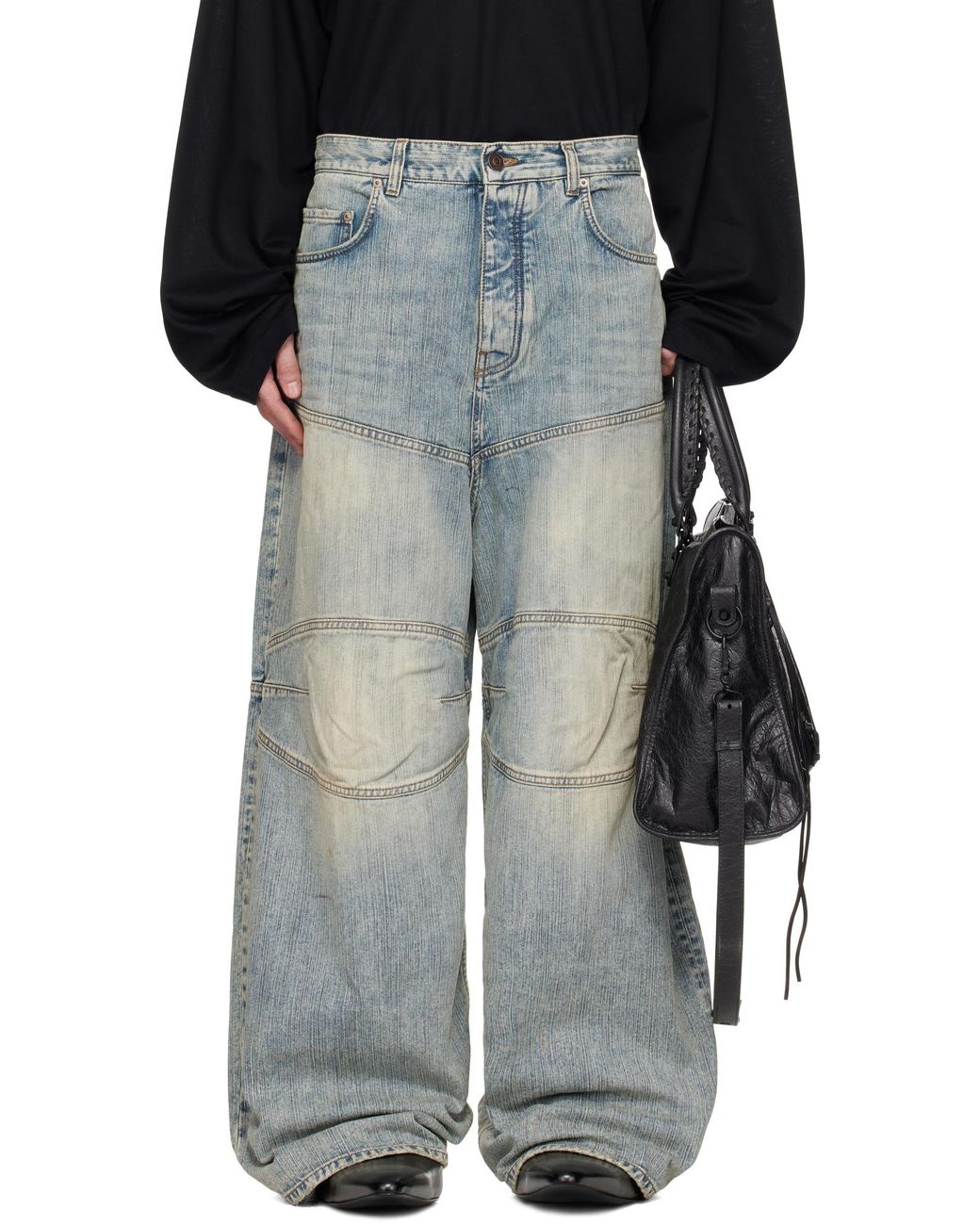 Balenciaga Blue Baggy Jeans for men