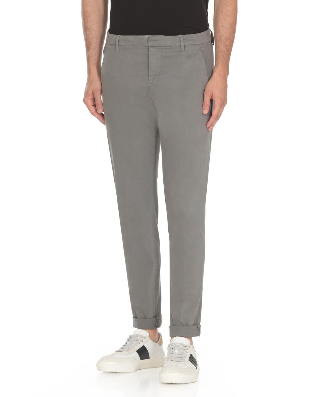 Dondup Gray Gaubert Slim Fit Chinos for men