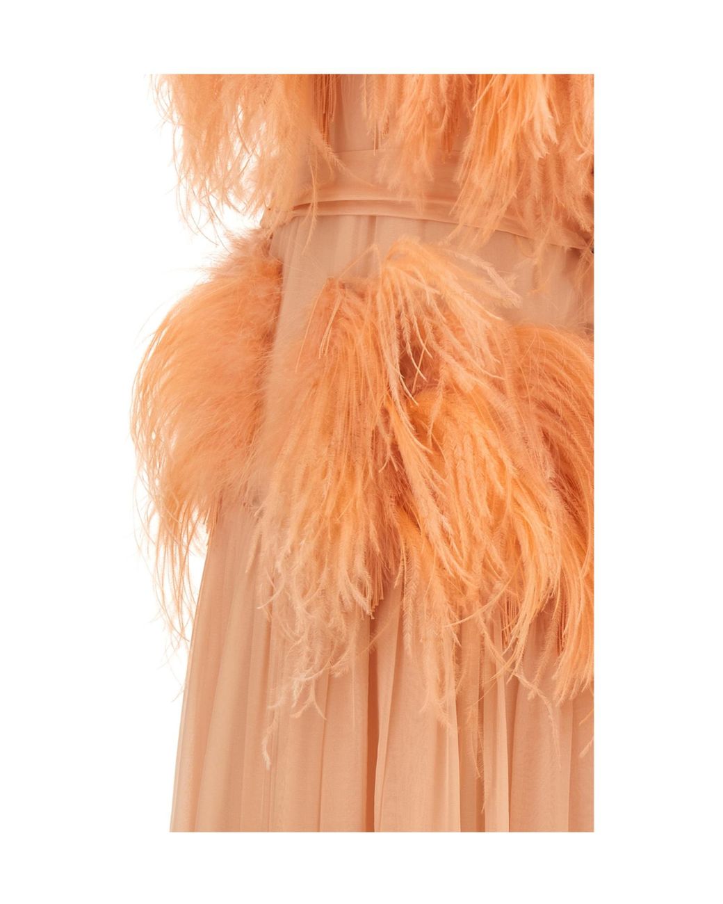 Alberta Ferretti Orange Sleeveless Dress