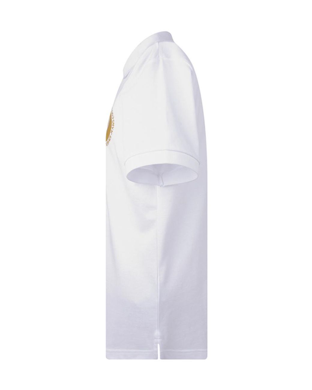 Versace Jeans White Metallic Logo Polo Shirt for men