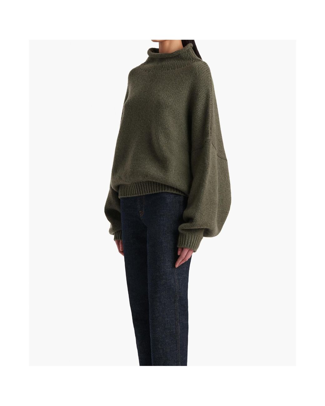 Khaite Green Juniper Roll Neck Sweater
