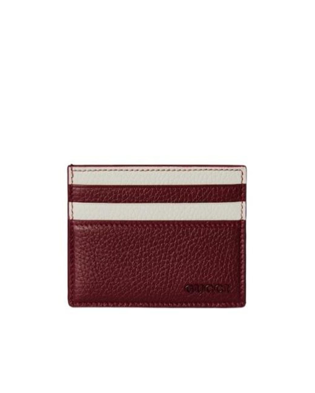 Gucci Red Two-Color Card Holder for men
