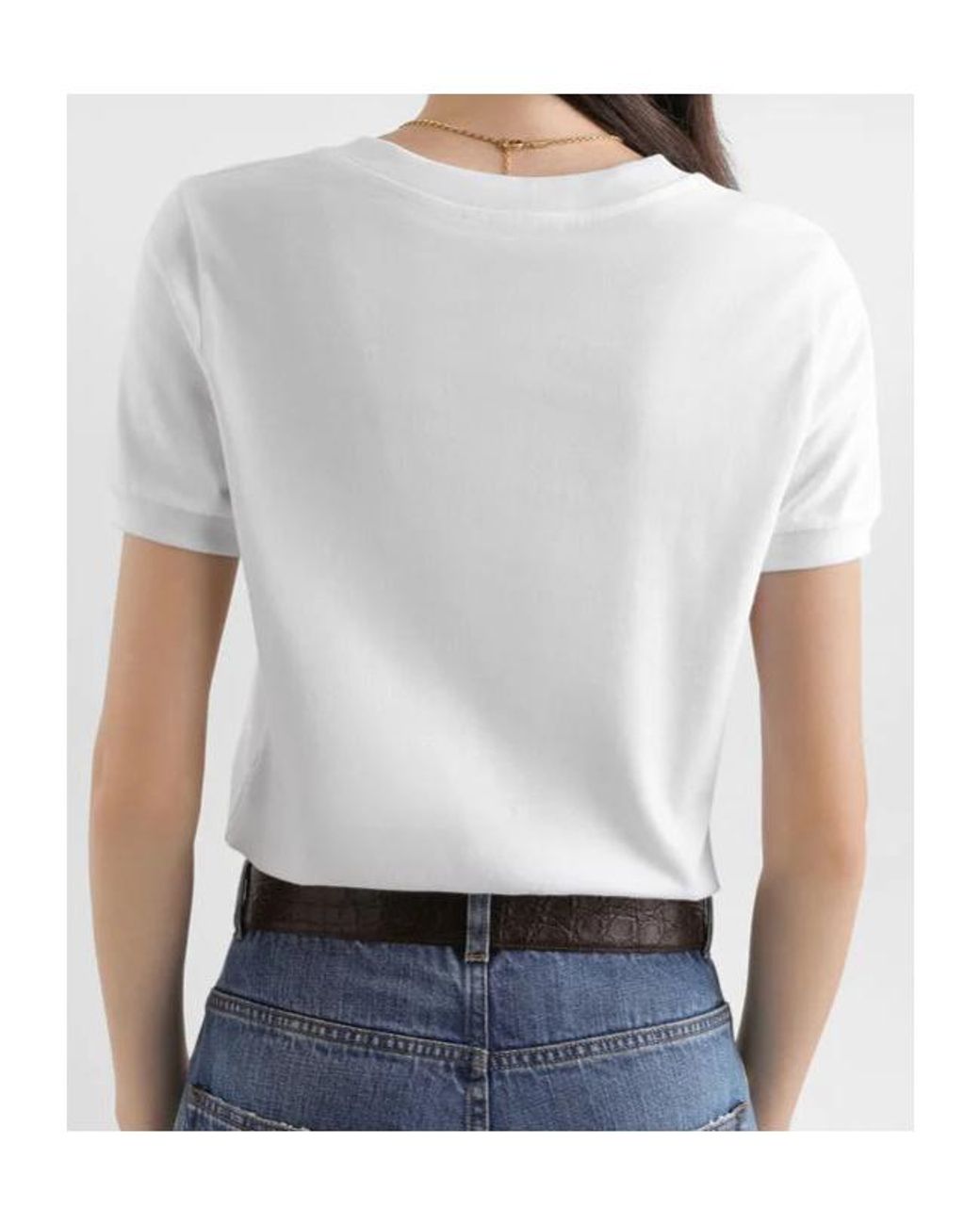 Dolce & Gabbana White Cotton Logo T-Shirt