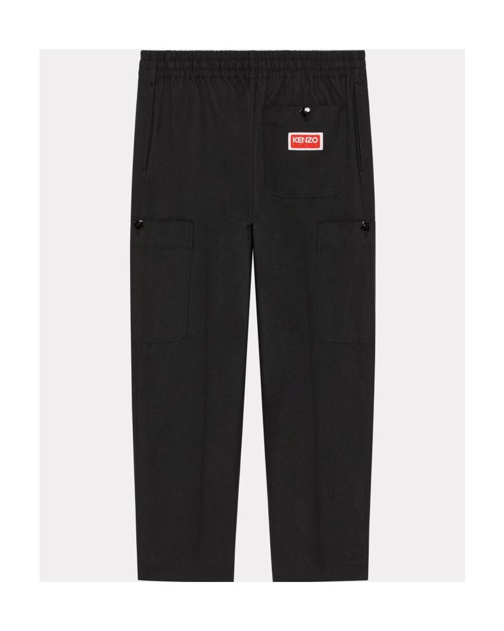 KENZO Black Paris Cargo Jogging Trousers for men