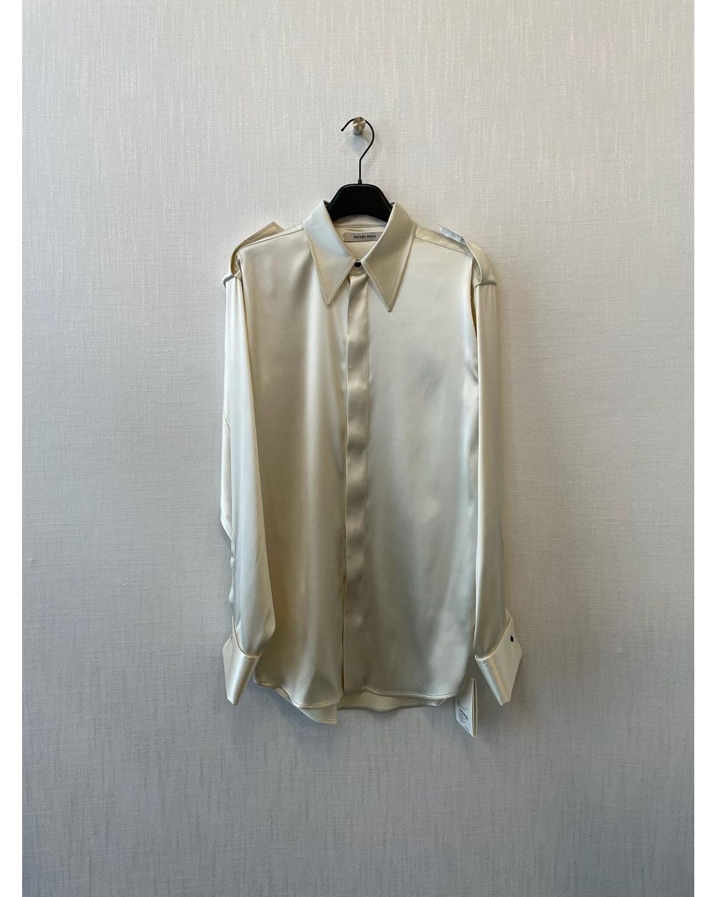 Phoebe Philo White Liquid Utility Shirt