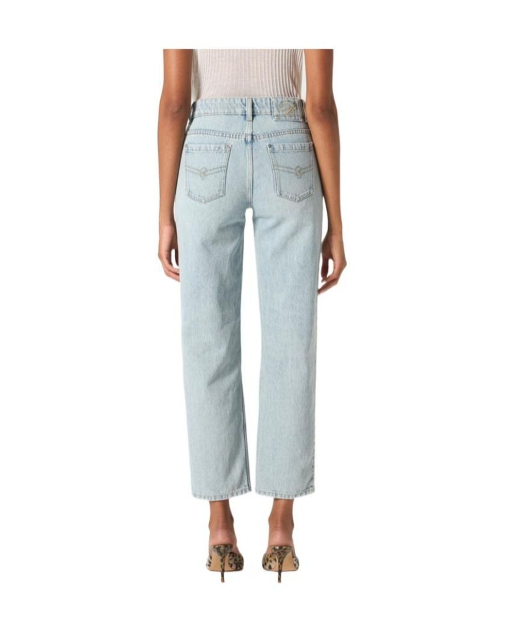 Blumarine Blue Logo-Embroidered Jeans
