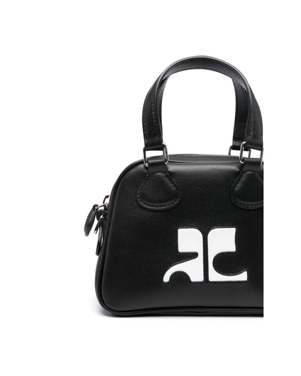 Courreges Black Courrèges Re-Issue Logo Debossed Crossbody Bag