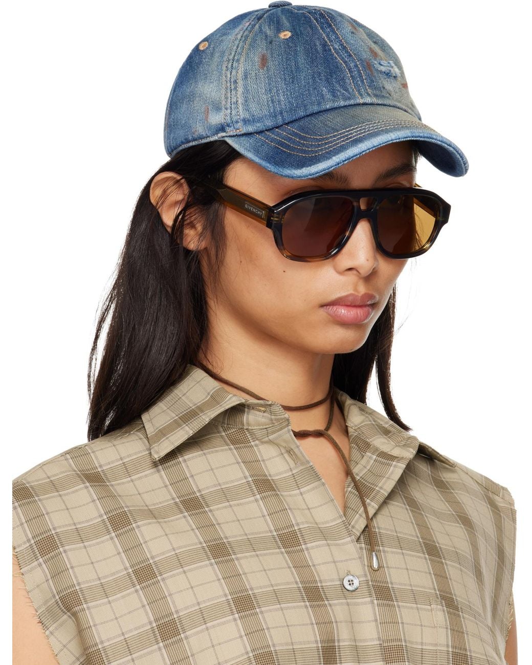 Acne Blue Denim Logo Cap