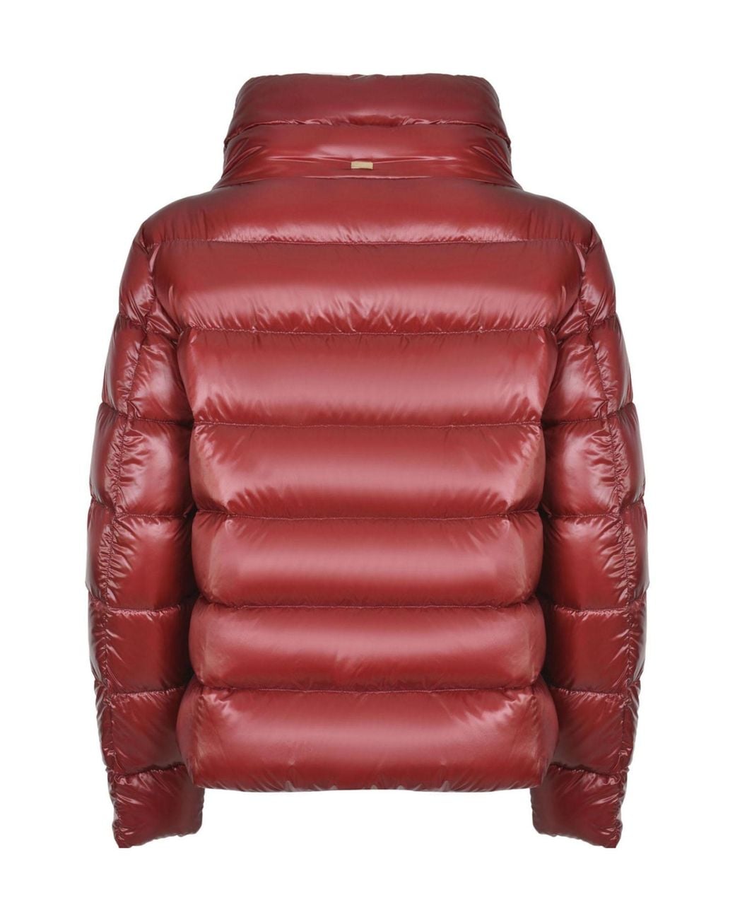 Herno Red Quilted Stand-Collar Down Jacket