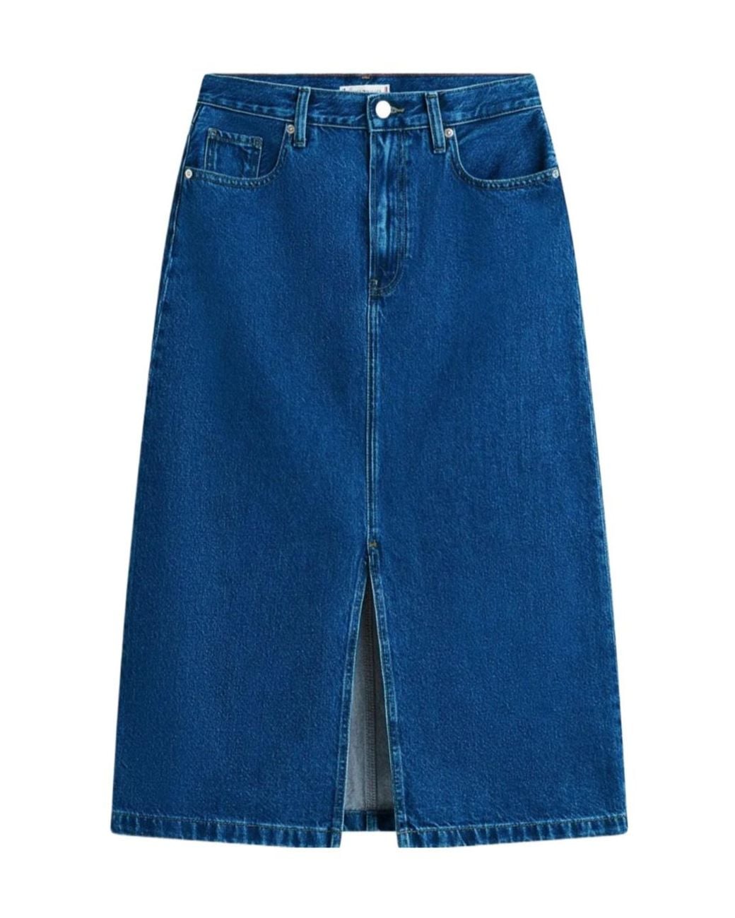 Tommy Hilfiger Blue Emi Midi Skirt