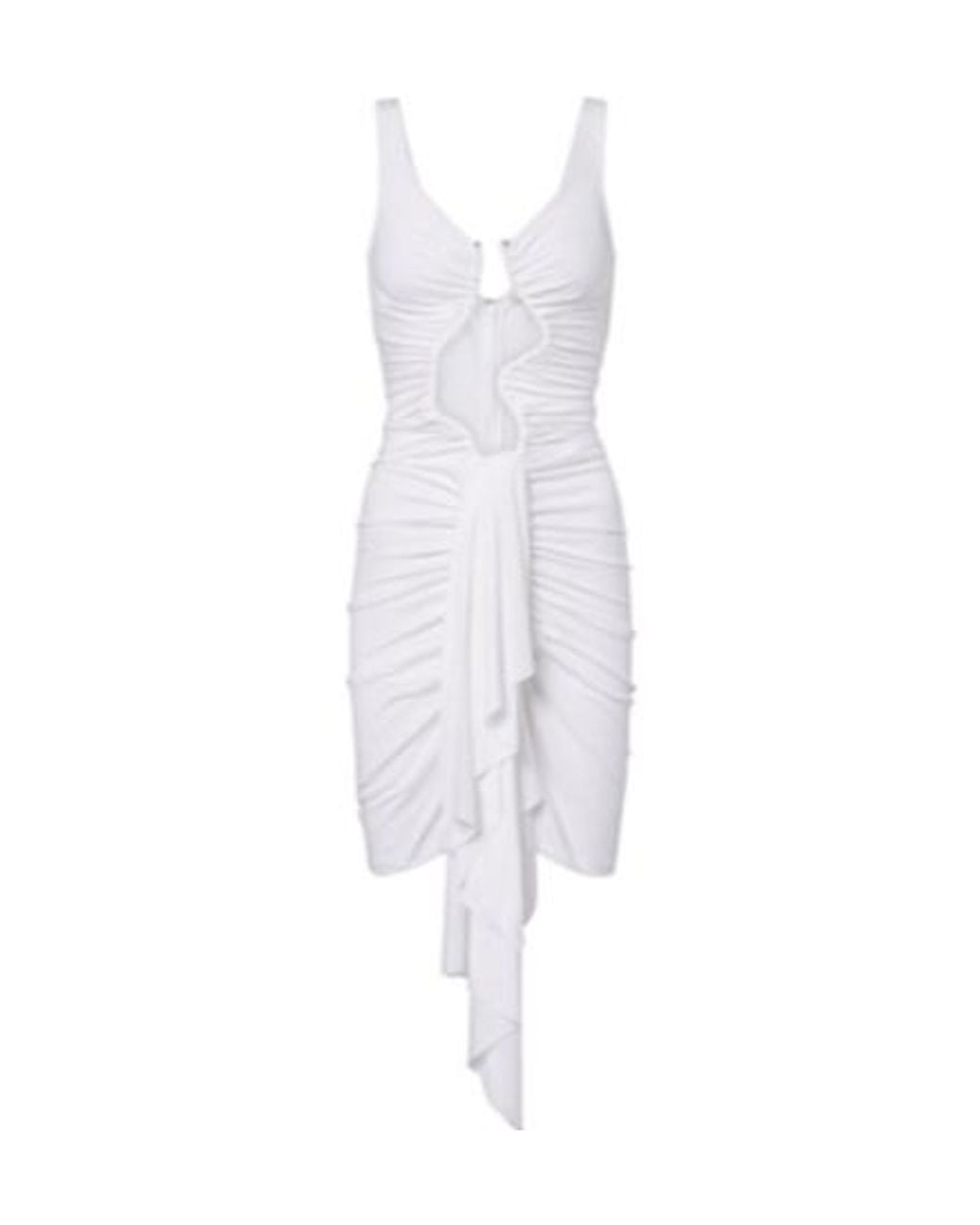 Christopher Esber White Salacia Ruched Jersey Minidress