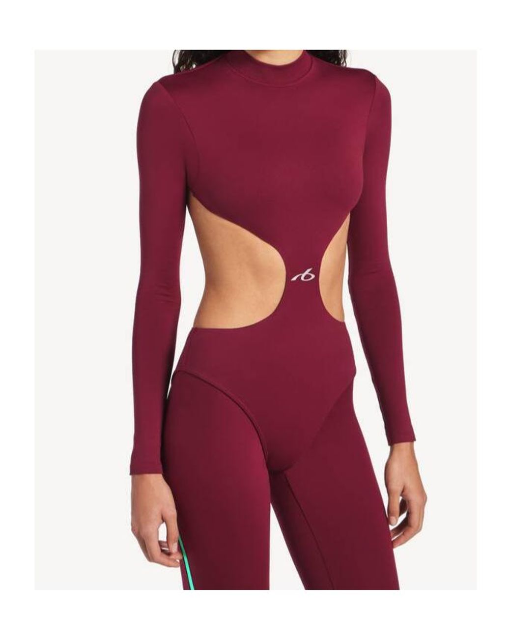Balenciaga Red Techwear Cut-Out Bodysuit