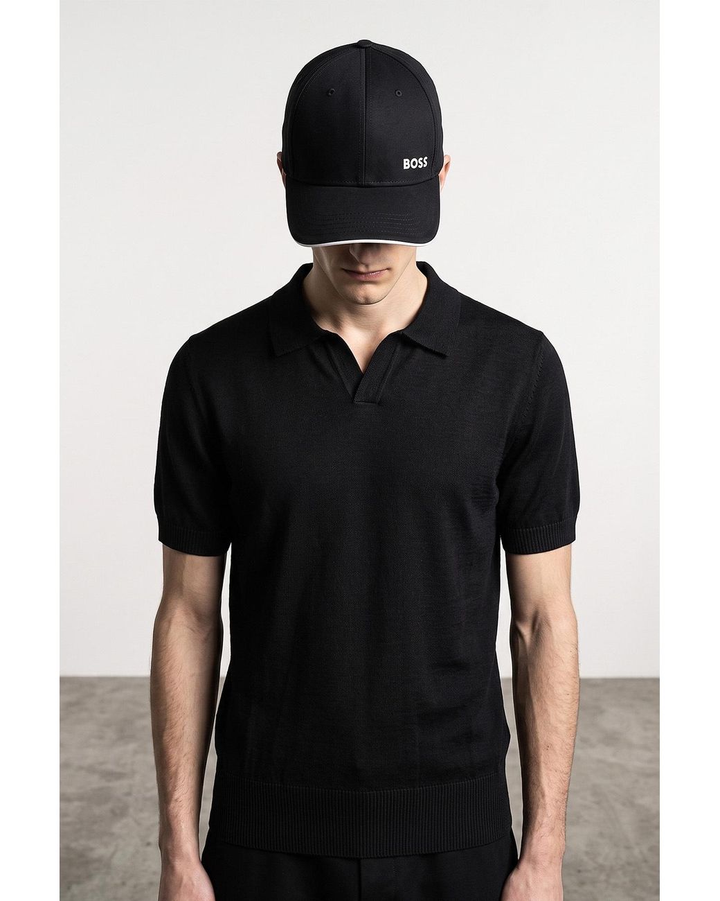 Boss Black Boss H Lantoni Knitted Polo Shirt for men