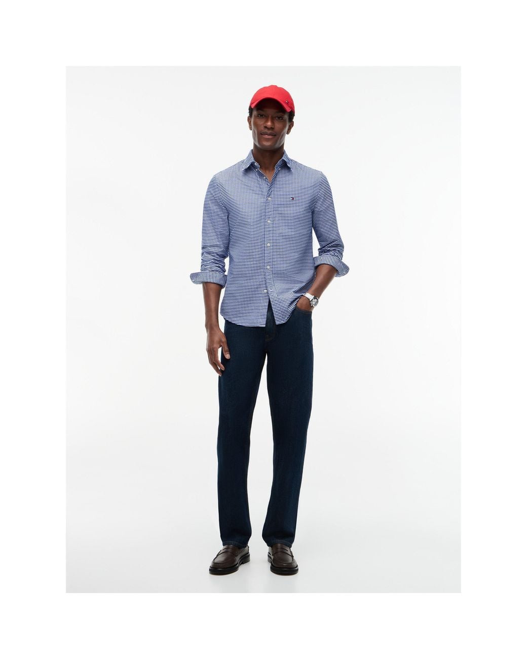 Tommy Hilfiger Blue Cotton Long-Sleeve Shirt for men