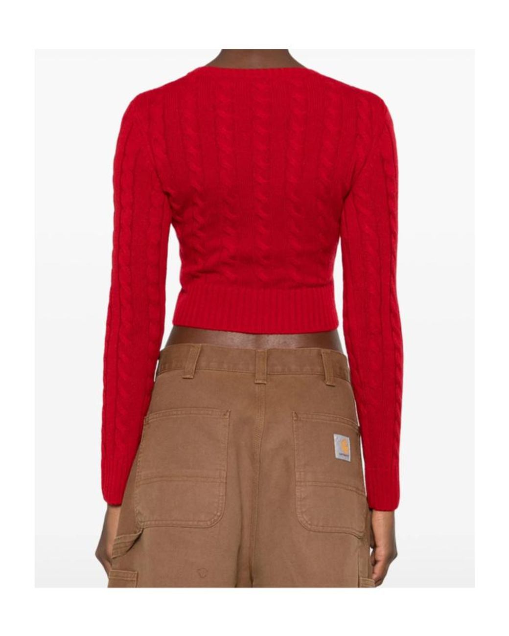 Sporty & Rich Red Long-Sleeved Sweater