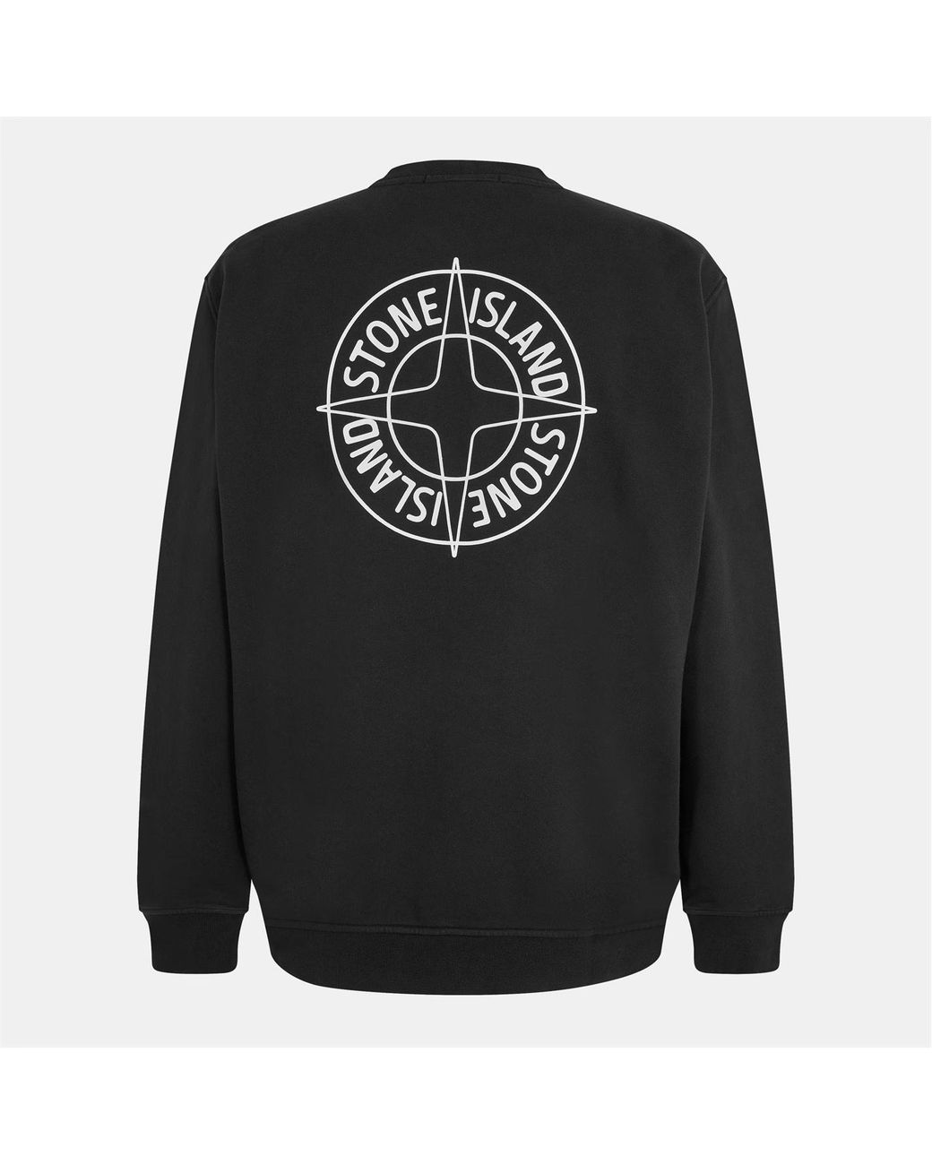 Stone Island Black Compass Crew Sweatshirt for men