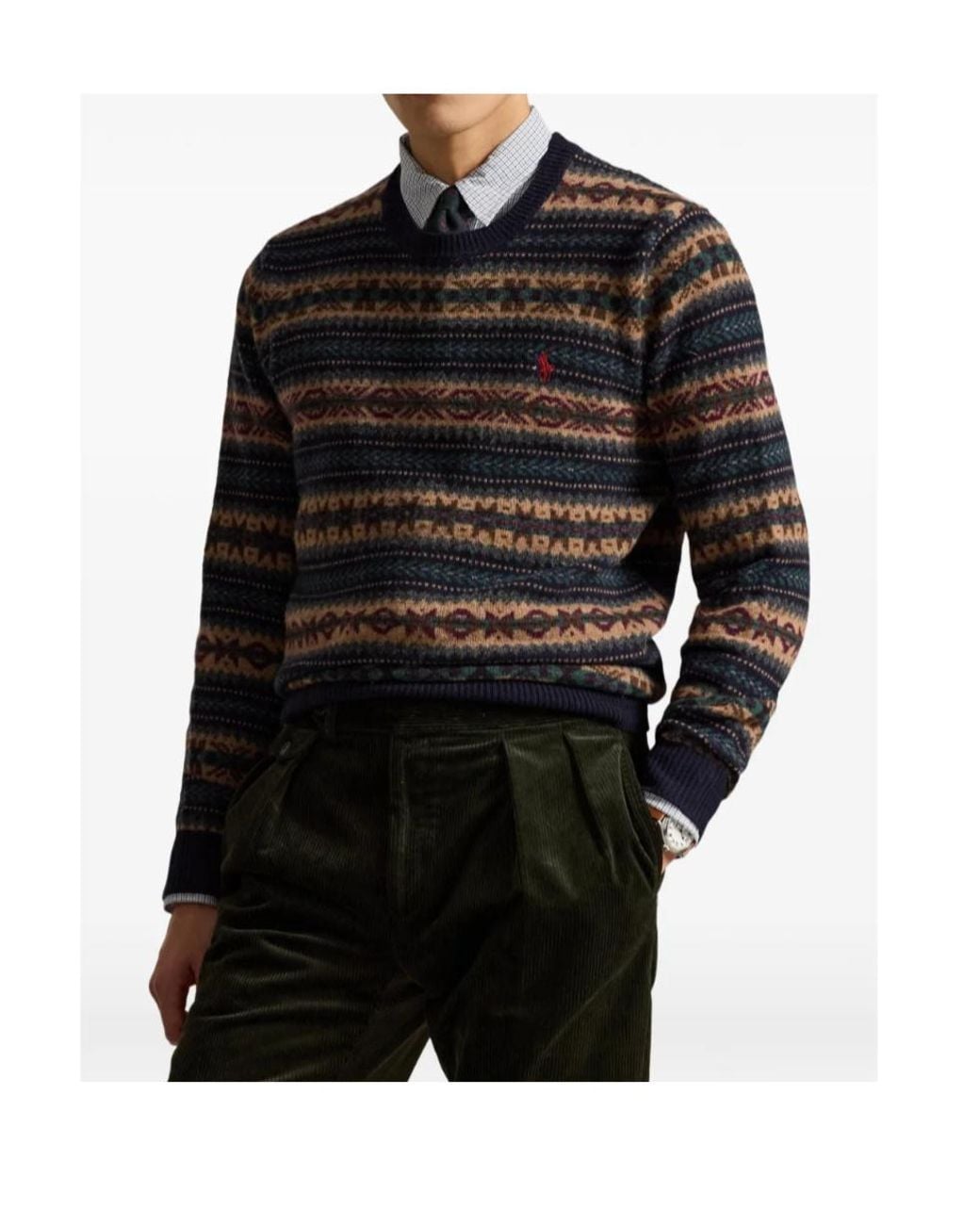 Polo Ralph Lauren Black Fair Isle Sweater for men