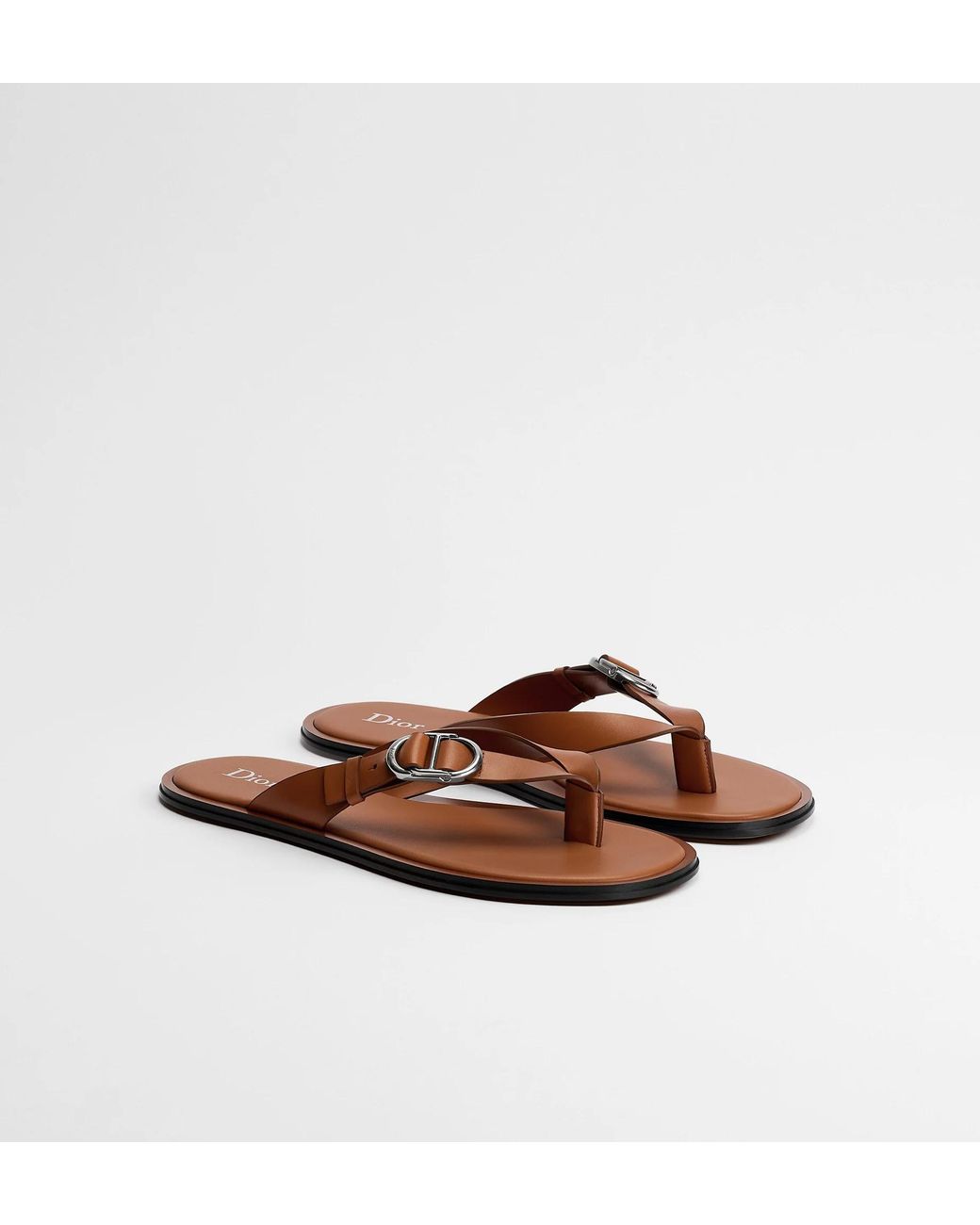 Dior Brown Iviera Rivage Flip-Flops for men
