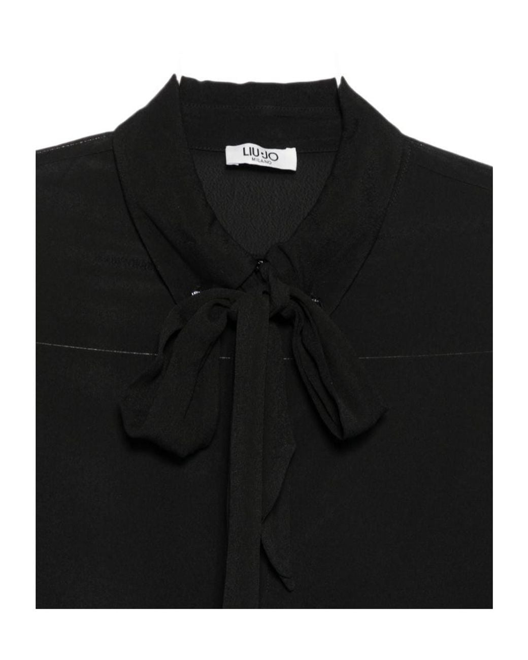 Liu Jo Black Pussy-Bow Shirt