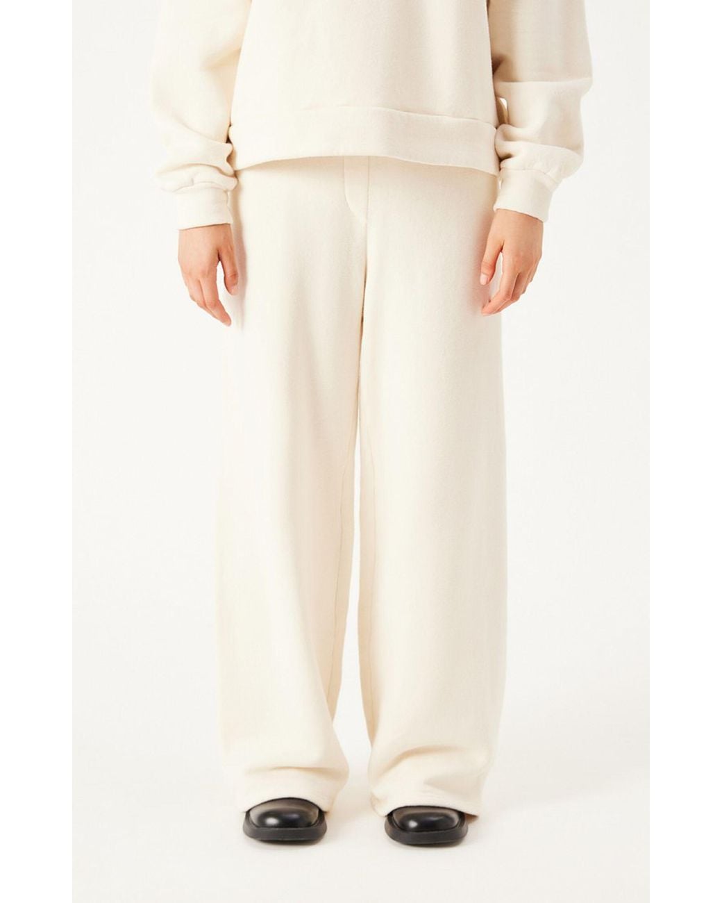 American Vintage White Athletic Pants With An Elastic Waistband