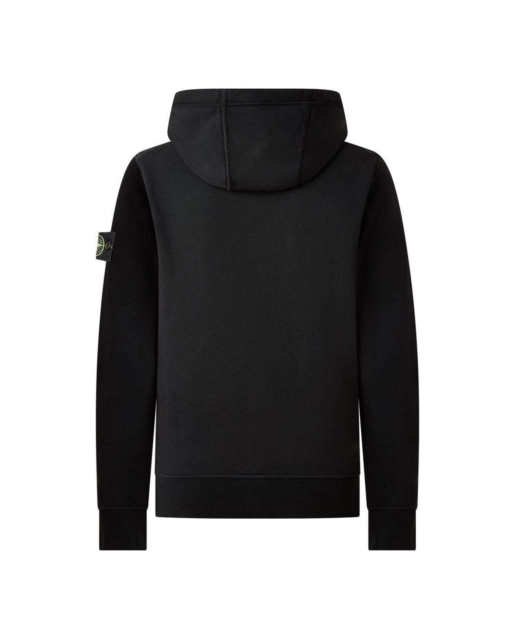 Stone Island Black Pullover Hooded Sweatshirt for men