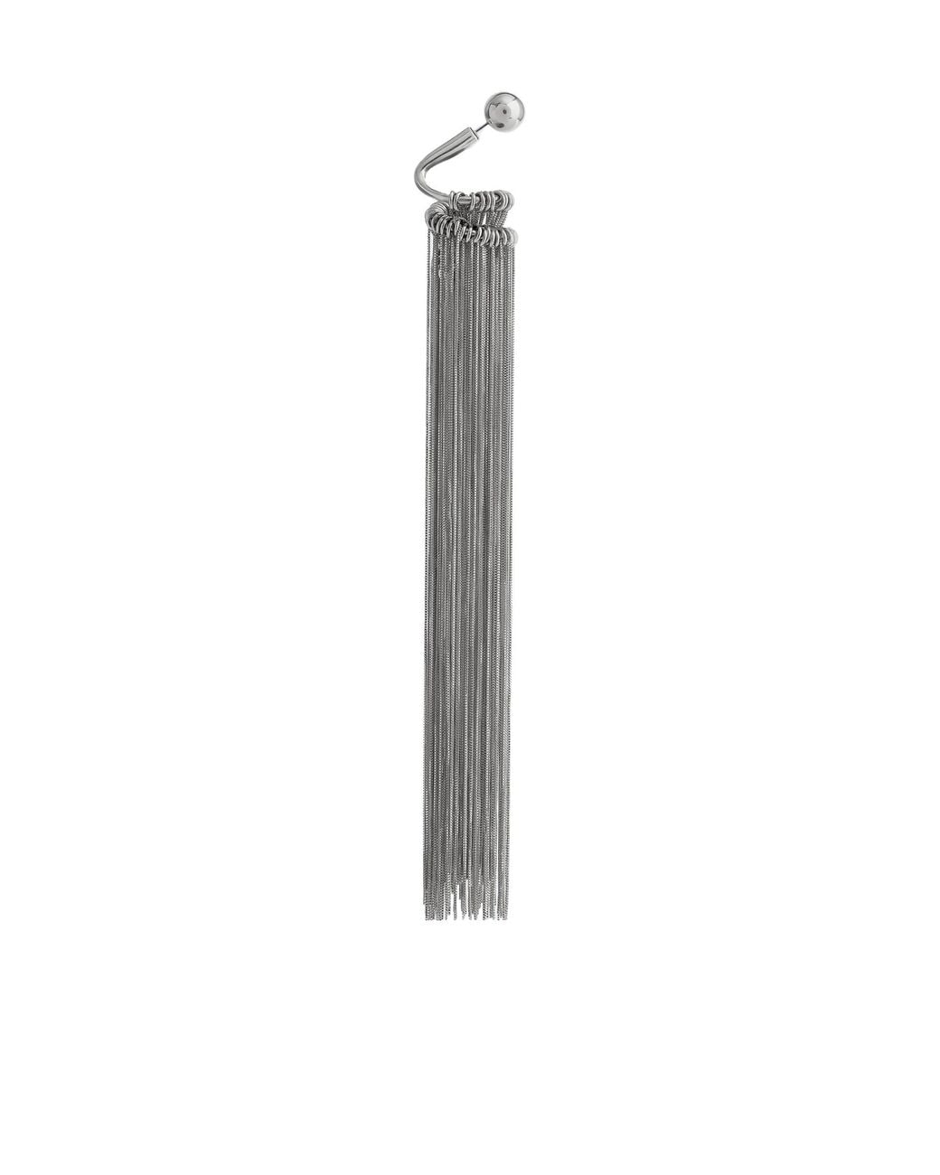 Bottega Veneta White Fringes Single Earring