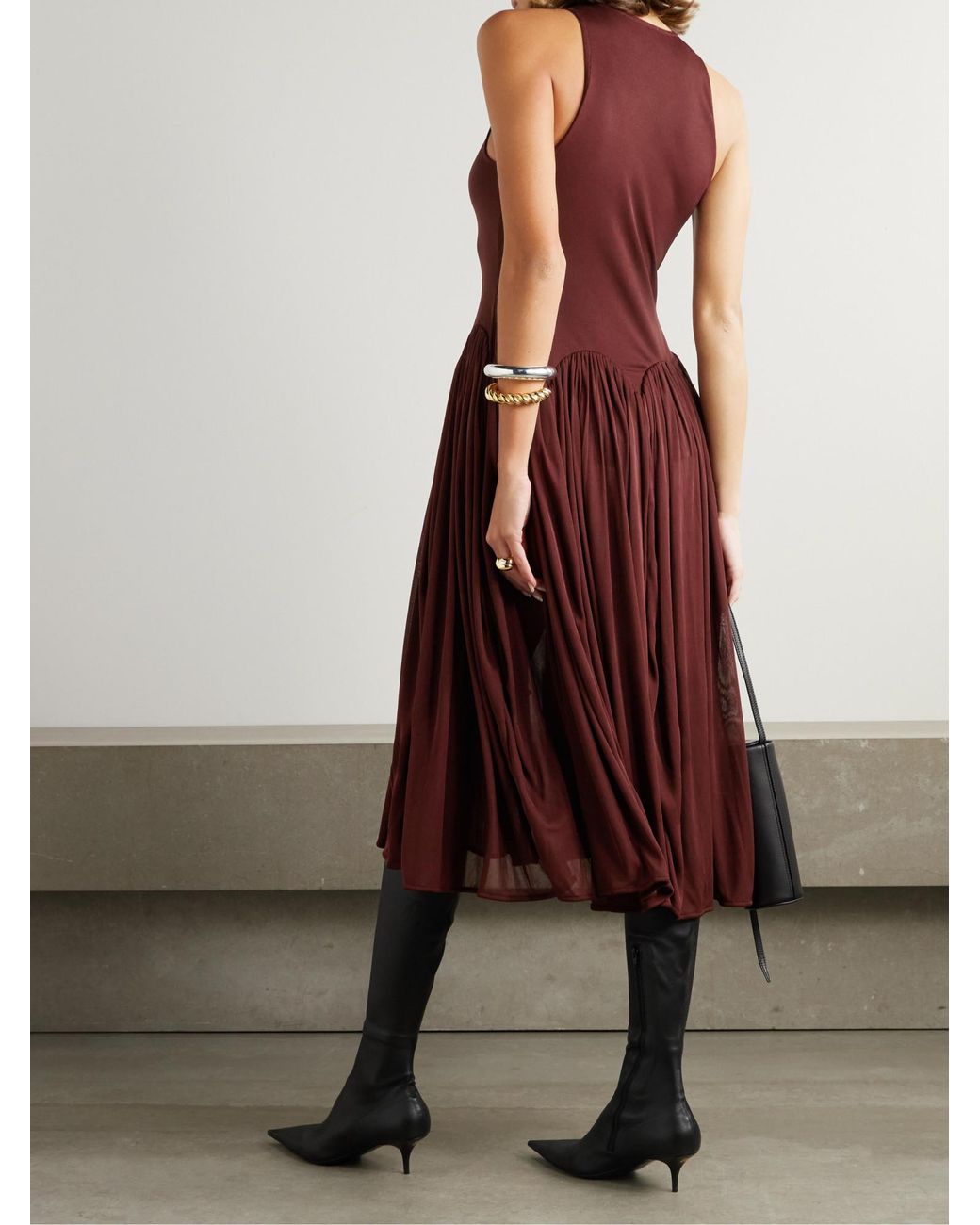 16Arlington Purple Hip-Gathered Dress