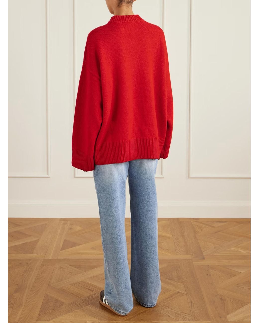 The Elder Statesman Red Pali Cashmere Sweater