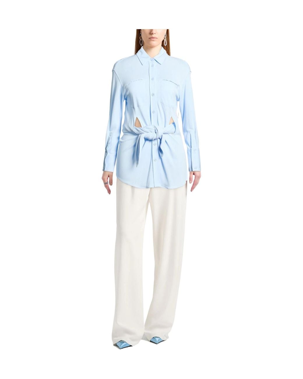Burberry Blue Solid Colour Shirts