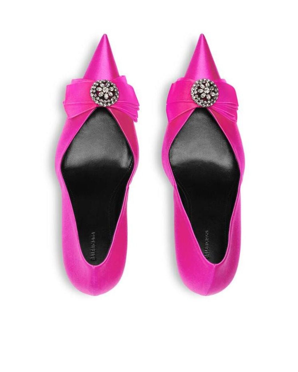 Balenciaga Pink Avenue Palazzo Pointed-Toe Pumps