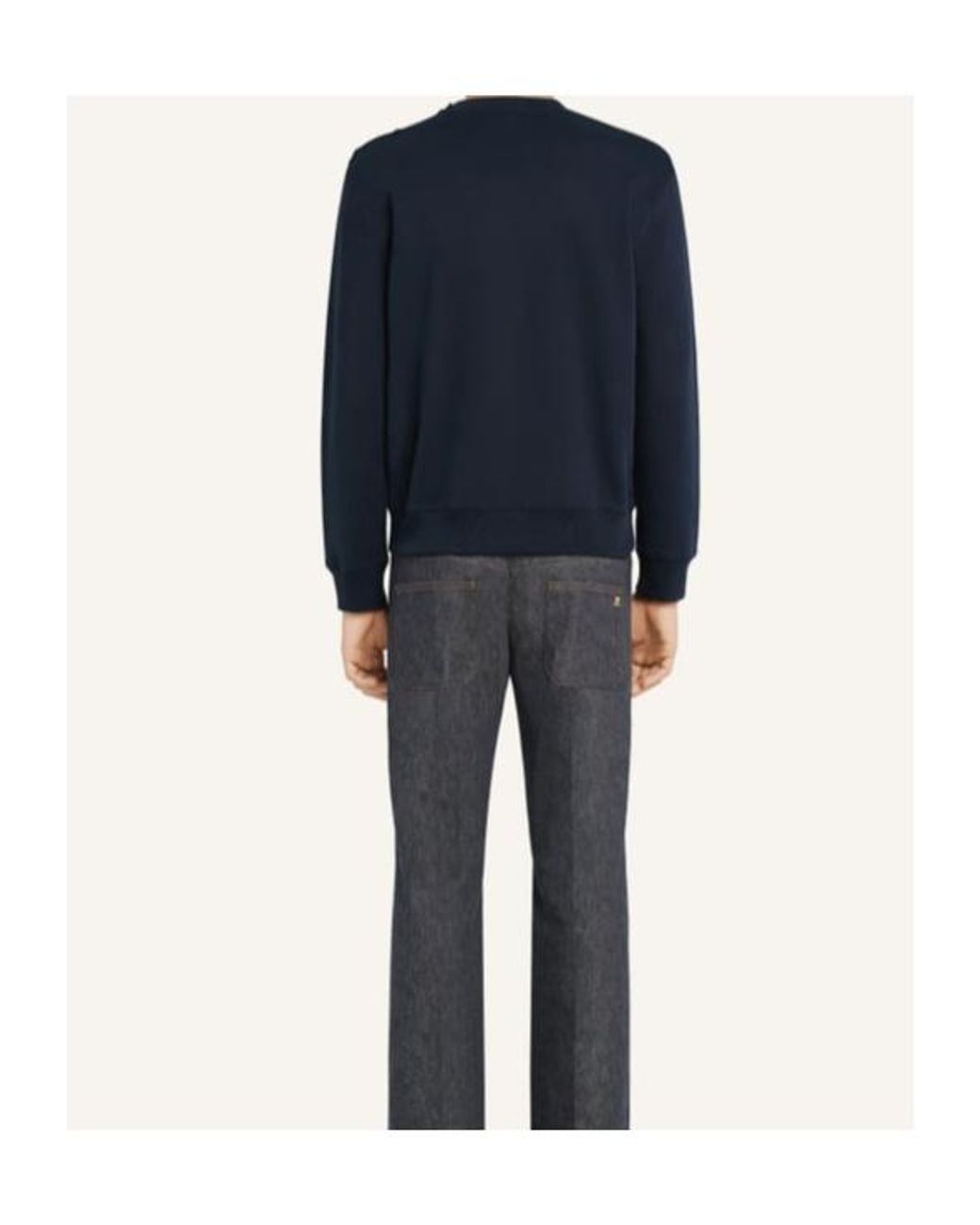 Courreges Blue Buttoned Fleece Sweatshirt for men