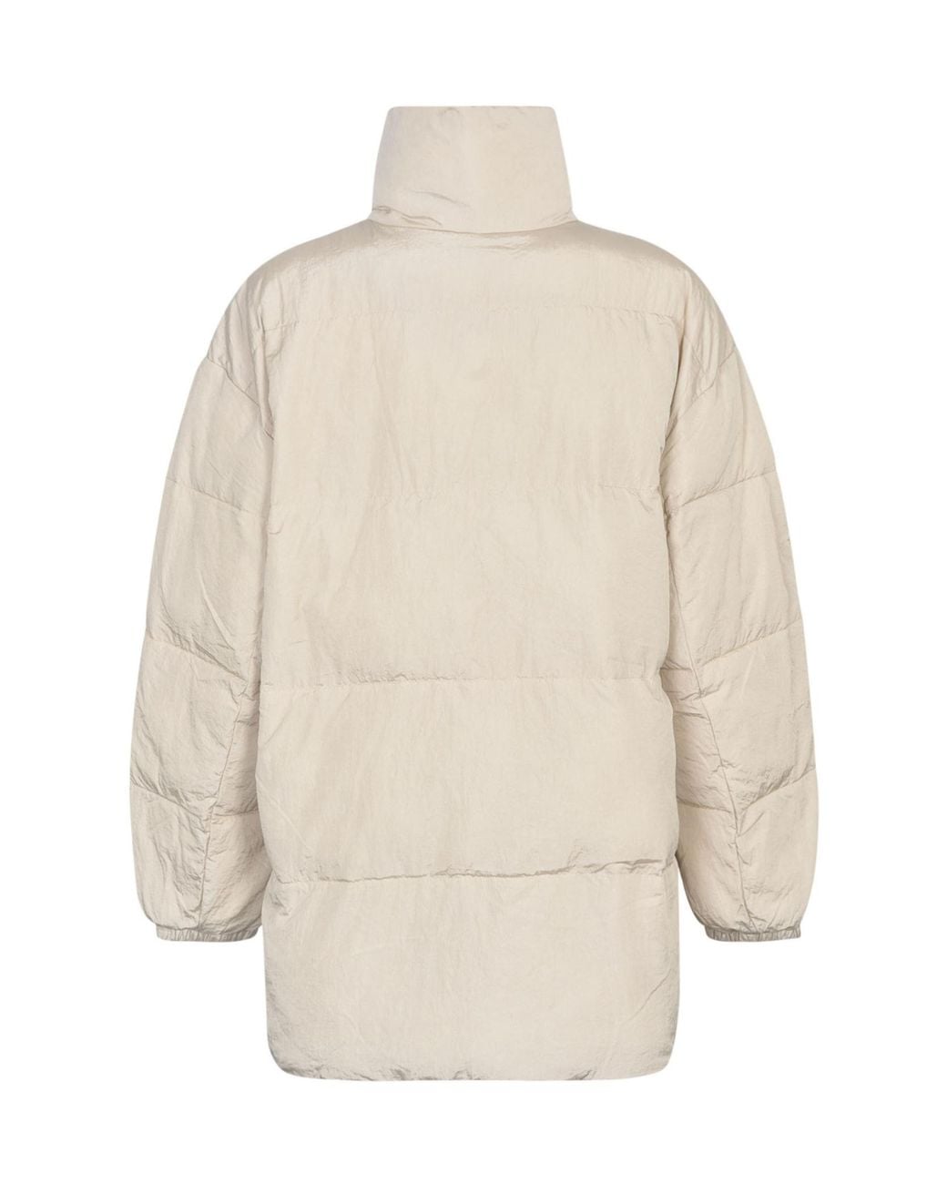 Isabel Marant White Isabel Marant Étoile Logo Patch Drop Shoulder Puffer Jacket