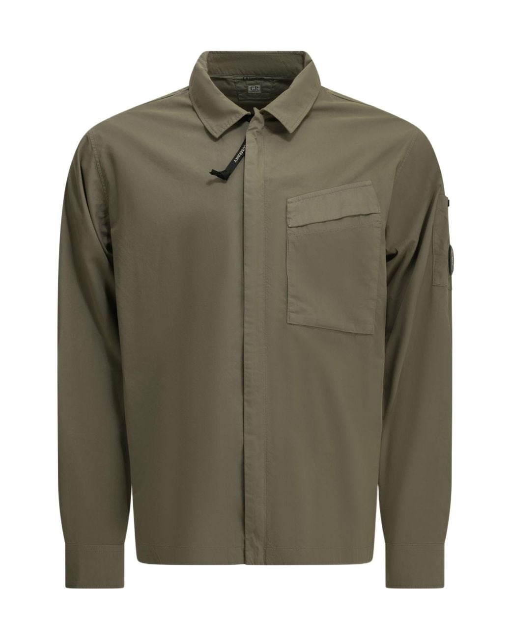 C P Company Green Oversized Zip Overshirt Jacket for men
