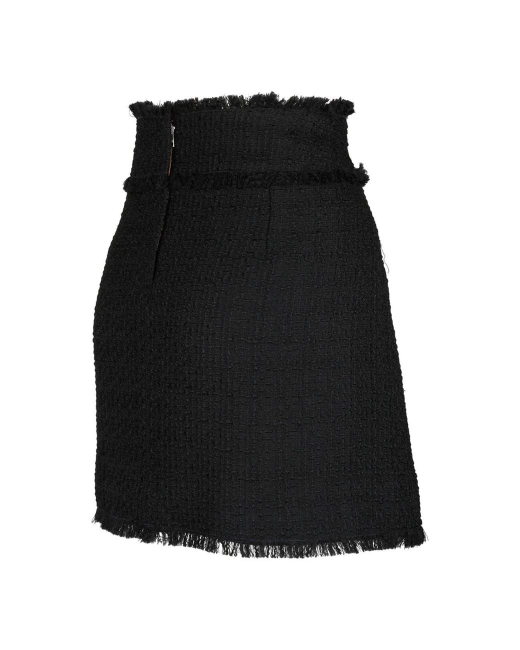 Dolce & Gabbana Black High-Waist Tweed Miniskirt