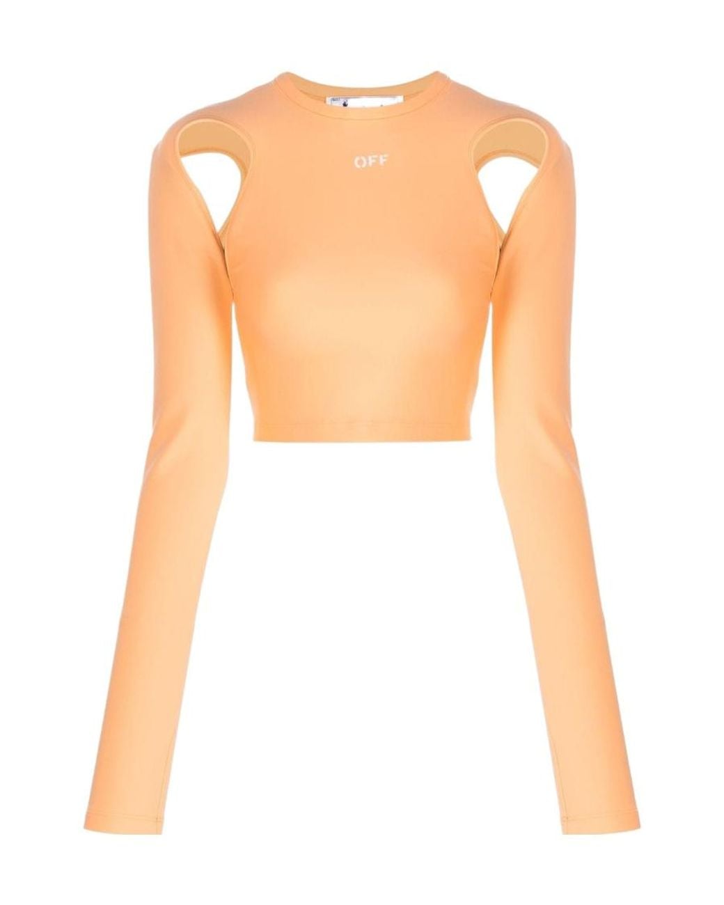 Off-White c/o Virgil Abloh White Sleek Cut-Out Long-Sleeved Top