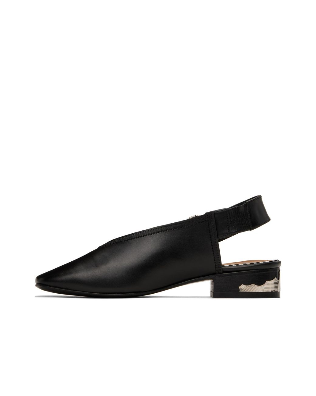 Toga Black Slingback High Heel Sandals