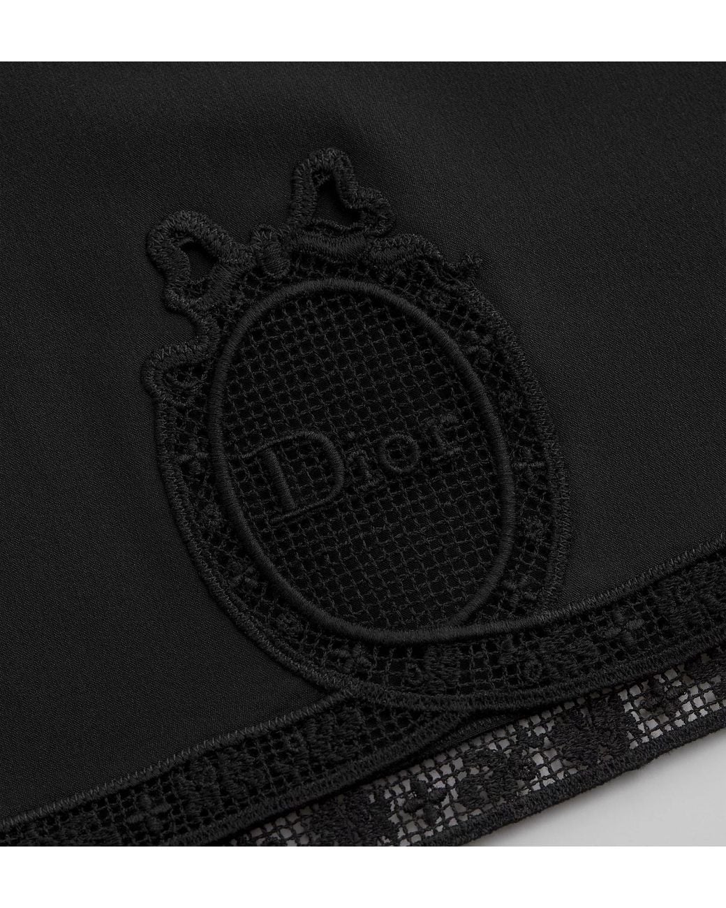 Dior Black Médaillon Embroidered Tank Top