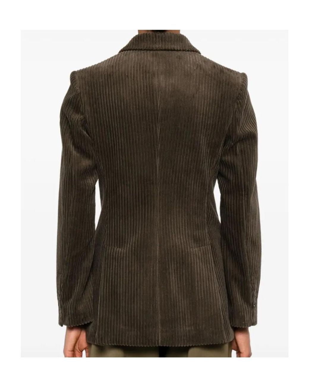 P.A.R.O.S.H. Green Double-Breasted Corduroy Blazer