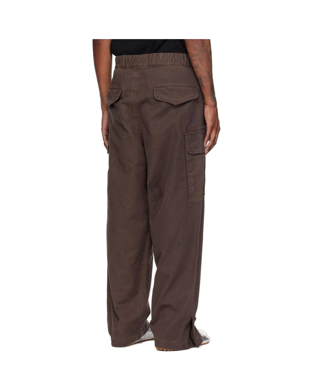 Maison Mihara Yasuhiro Gray Belt-Loop Utility Casual Trousers for men
