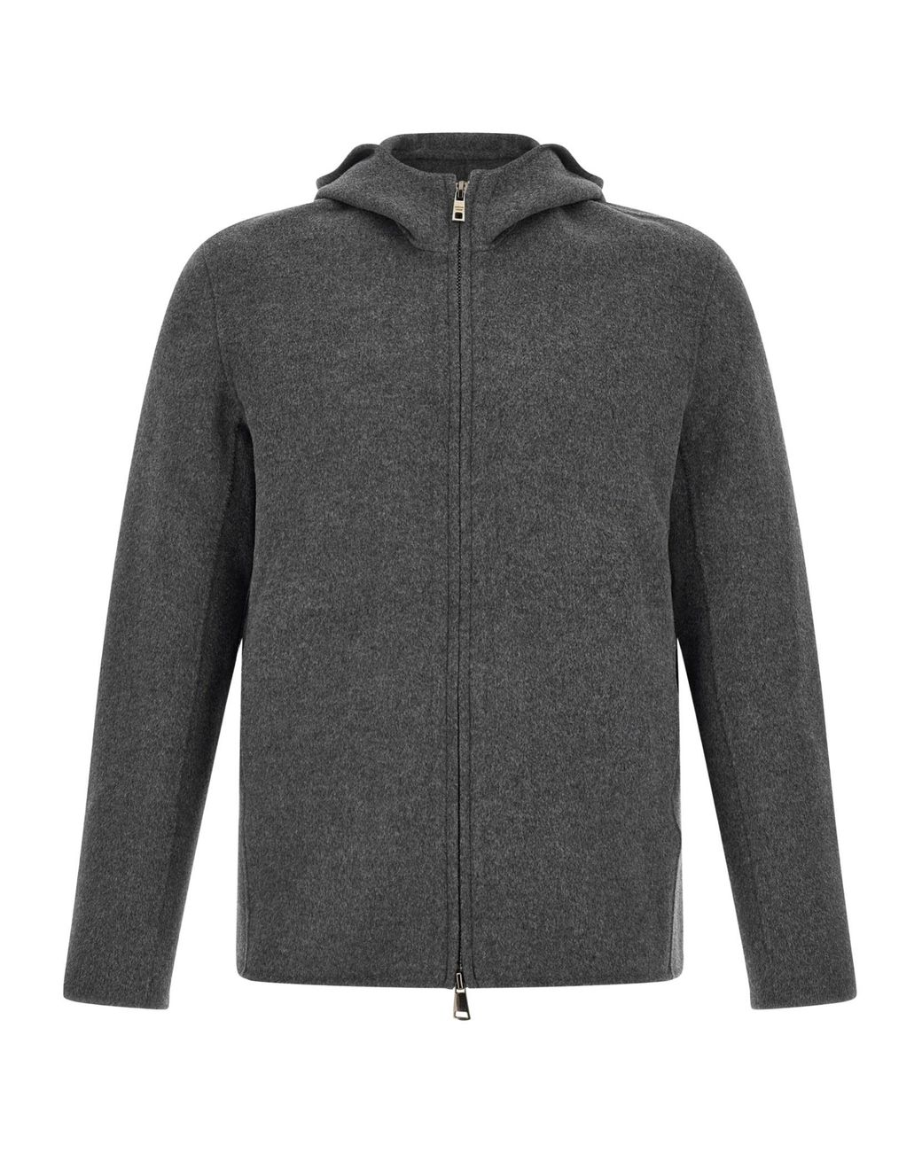 Giorgio Brato Gray Hooded Jacket for men