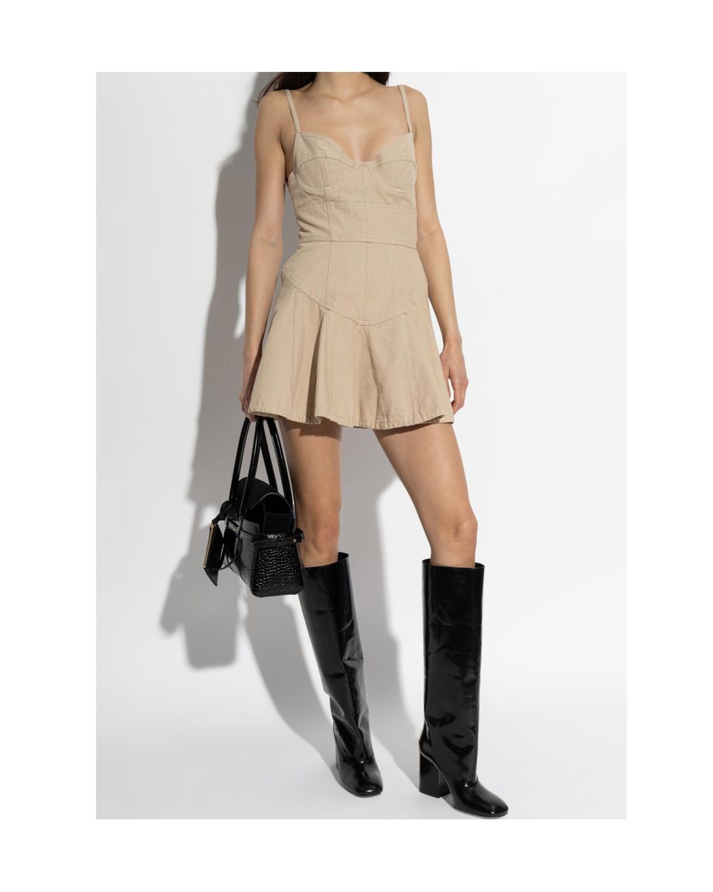 DSquared² Natural Oxford Denim Flouncy Dress