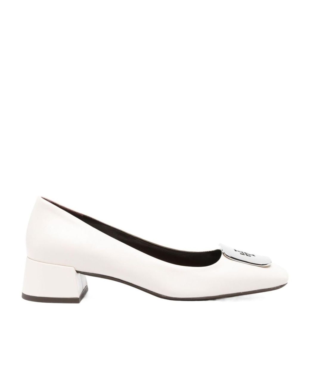 Tory Burch Natural Georgia 35Mm Leather Pumps
