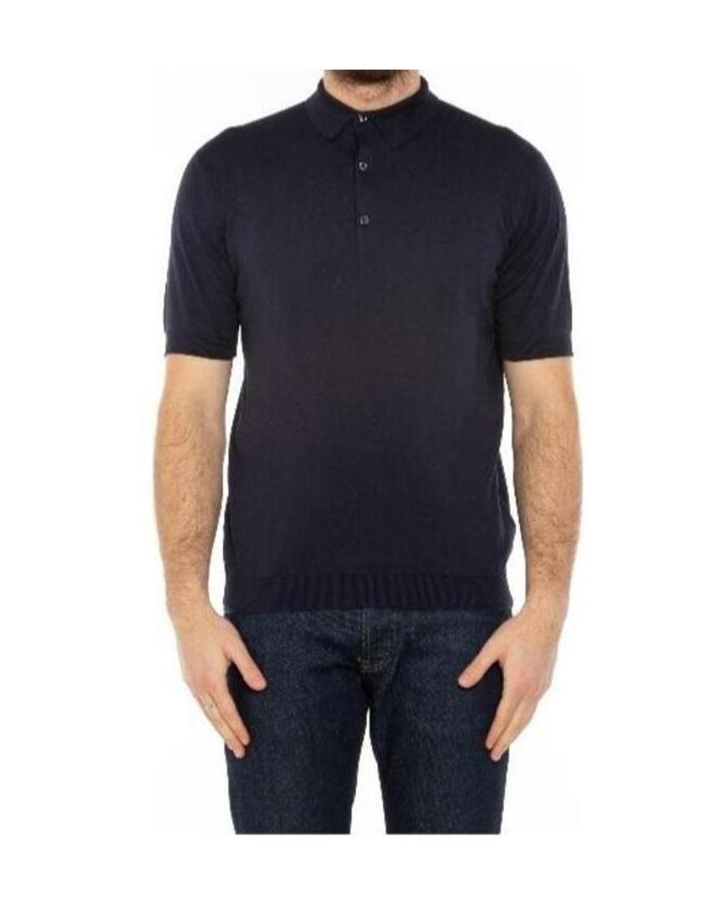 John Smedley Blue Adrian Classic Polo Shirt for men