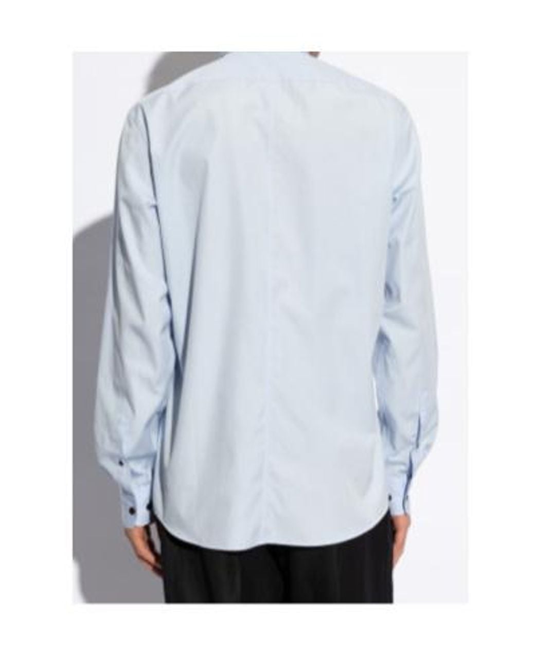 Dries Van Noten Blue Long-Sleeved Shirt for men