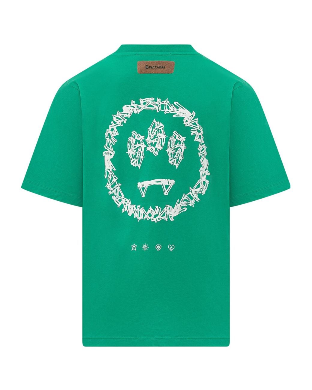 Barrow Green Printed Crewneck T-Shirt for men