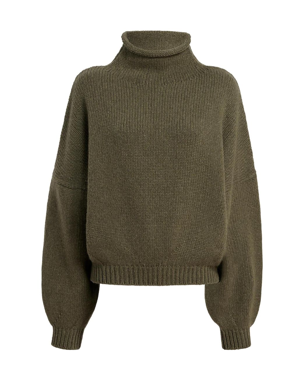 Khaite Green Juniper Roll Neck Sweater